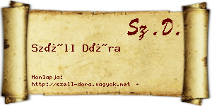 Széll Dóra névjegykártya